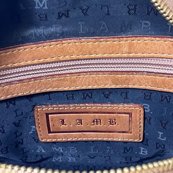 L.A.M.B. by Gwen Stefani Satchel Handbag Marigold Floral Print White Brown - Picture 7 of 16